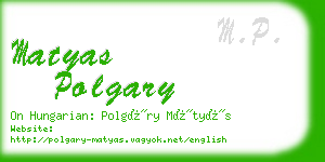 matyas polgary business card